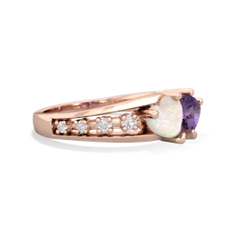 Opal Heart To Heart 14K Rose Gold ring R3342