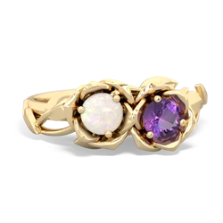 Opal Rose Garden 14K Yellow Gold ring R5510