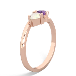 Opal Sweethearts 14K Rose Gold ring R5260