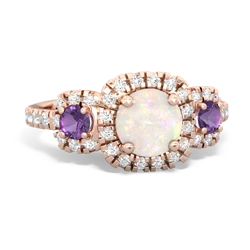 Opal Regal Halo 14K Rose Gold ring R5350