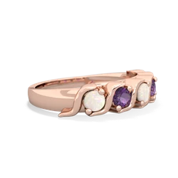 Opal Anniversary Band 14K Rose Gold ring R2089