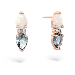 Opal Bowtie Drop 14K Rose Gold earrings E0865