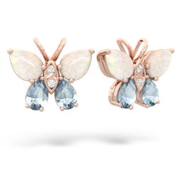 Opal Butterfly 14K Rose Gold earrings E2215