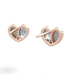 Opal 'Our Heart' 14K Rose Gold earrings E5072