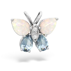 Opal Butterfly 14K White Gold pendant P2215