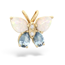 Opal Butterfly 14K Yellow Gold pendant P2215