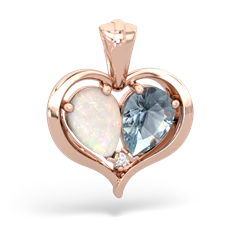 Opal Two Become One 14K Rose Gold pendant P5330