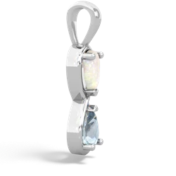 Opal Infinity 14K White Gold pendant P5050