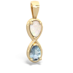 Opal Infinity 14K Yellow Gold pendant P5050