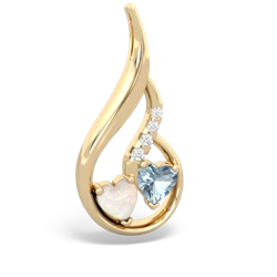 Opal Keepsake Curves 14K Yellow Gold pendant P5450