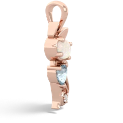 Opal Kitten 14K Rose Gold pendant P5780