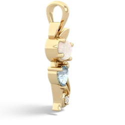 Opal Kitten 14K Yellow Gold pendant P5780