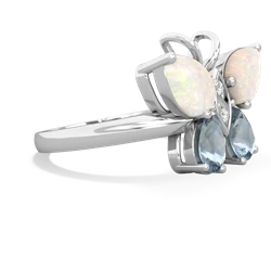 Opal Butterfly 14K White Gold ring R2215