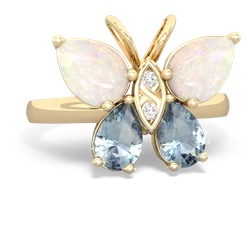 Opal Butterfly 14K Yellow Gold ring R2215