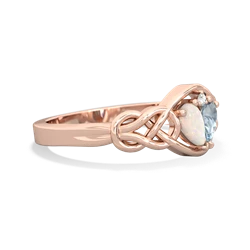 Opal Celtic Love Knot 14K Rose Gold ring R5420