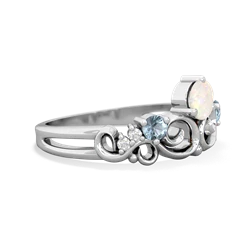 Opal Crown Keepsake 14K White Gold ring R5740