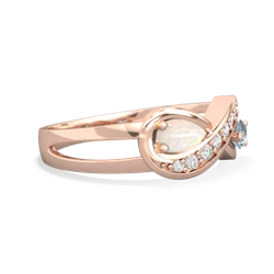 Opal Diamond Infinity 14K Rose Gold ring R5390