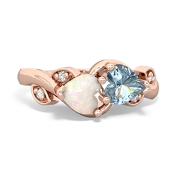 Opal Floral Elegance 14K Rose Gold ring R5790