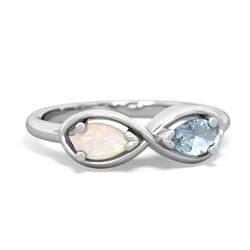 Opal Infinity 14K White Gold ring R5050