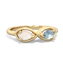 Opal Infinity 14K Yellow Gold ring R5050