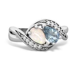 Opal Summer Winds 14K White Gold ring R5342