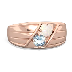 Opal Men's Streamline 14K Rose Gold ring R0460