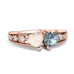 Opal Heart To Heart 14K Rose Gold ring R3342