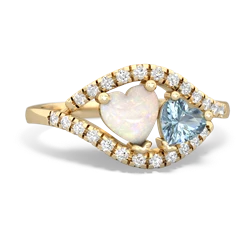 Opal Mother And Child 14K Yellow Gold ring R3010