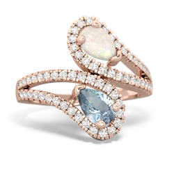 Opal Diamond Dazzler 14K Rose Gold ring R3000