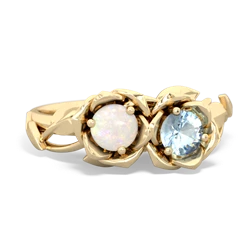 Opal Rose Garden 14K Yellow Gold ring R5510