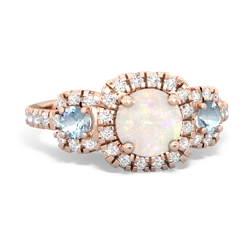 Opal Regal Halo 14K Rose Gold ring R5350