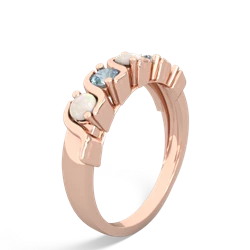 Opal Anniversary Band 14K Rose Gold ring R2089