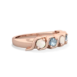 Opal Anniversary Band 14K Rose Gold ring R2089