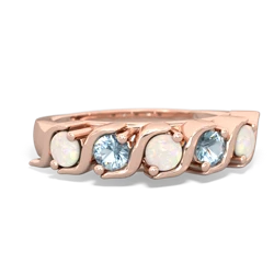 Opal Anniversary Band 14K Rose Gold ring R2089