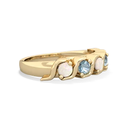 Opal Anniversary Band 14K Yellow Gold ring R2089