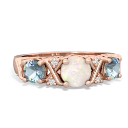 Opal Hugs And Kisses 14K Rose Gold ring R5016