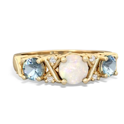 Opal Hugs And Kisses 14K Yellow Gold ring R5016