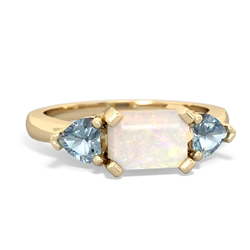 Opal Three Stone 14K Yellow Gold ring R5235