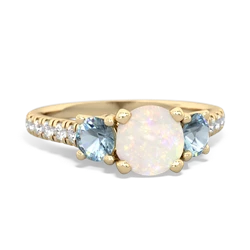 Opal Pave Trellis 14K Yellow Gold ring R5500