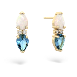 Opal Bowtie Drop 14K Yellow Gold earrings E0865