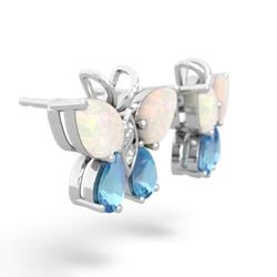 Opal Butterfly 14K White Gold earrings E2215