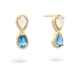 Opal Infinity 14K Yellow Gold earrings E5050