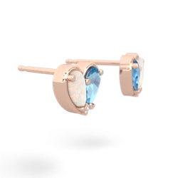 Opal 'Our Heart' 14K Rose Gold earrings E5072