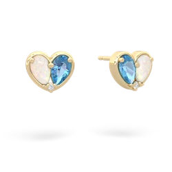 Opal 'Our Heart' 14K Yellow Gold earrings E5072
