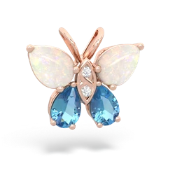 Opal Butterfly 14K Rose Gold pendant P2215