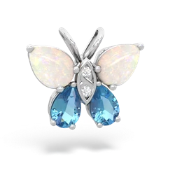Opal Butterfly 14K White Gold pendant P2215
