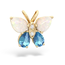 Opal Butterfly 14K Yellow Gold pendant P2215