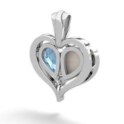 Opal Two Become One 14K White Gold pendant P5330