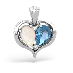 Opal Two Become One 14K White Gold pendant P5330