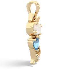 Opal Kitten 14K Yellow Gold pendant P5780